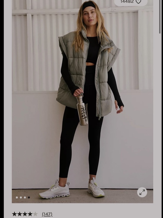 Free People Jackets & Blazers - Free People Sage Green Quilted Puffer Vest